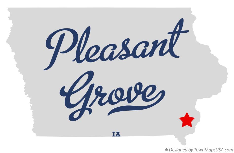 Map of Pleasant Grove Iowa IA