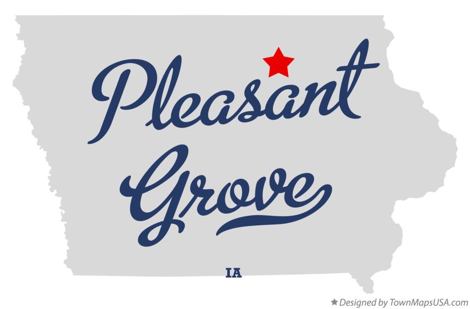Map of Pleasant Grove Iowa IA