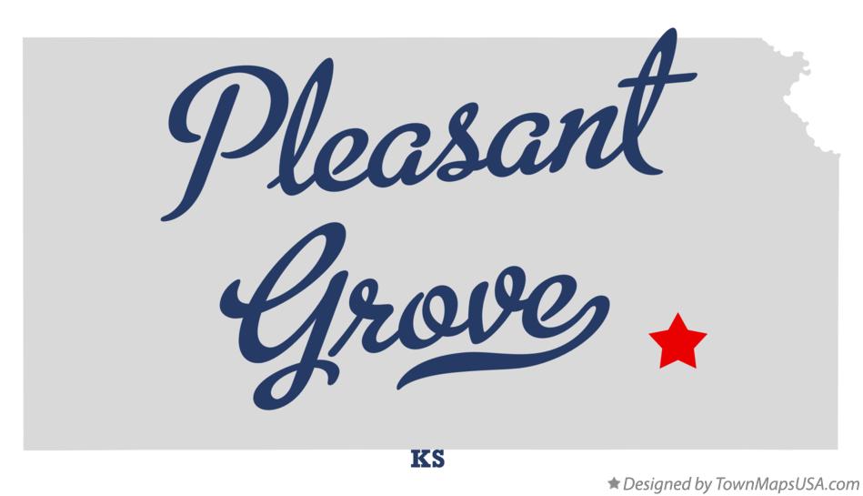 Map of Pleasant Grove Kansas KS