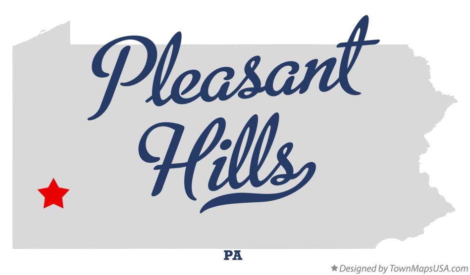 Map of Pleasant Hills Pennsylvania PA