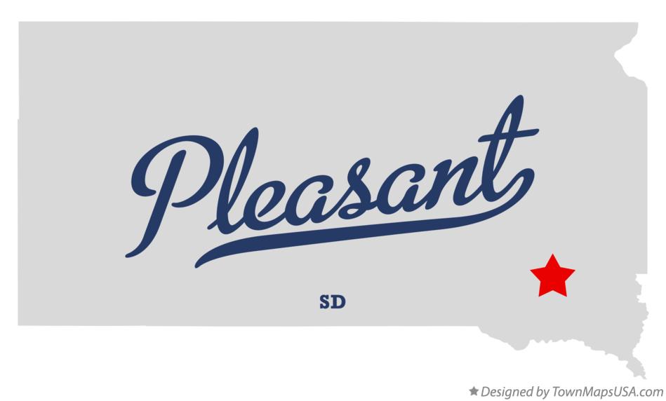 Map of Pleasant South Dakota SD