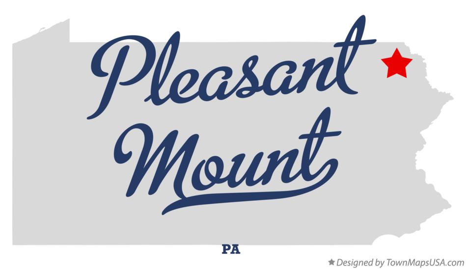 Map of Pleasant Mount Pennsylvania PA