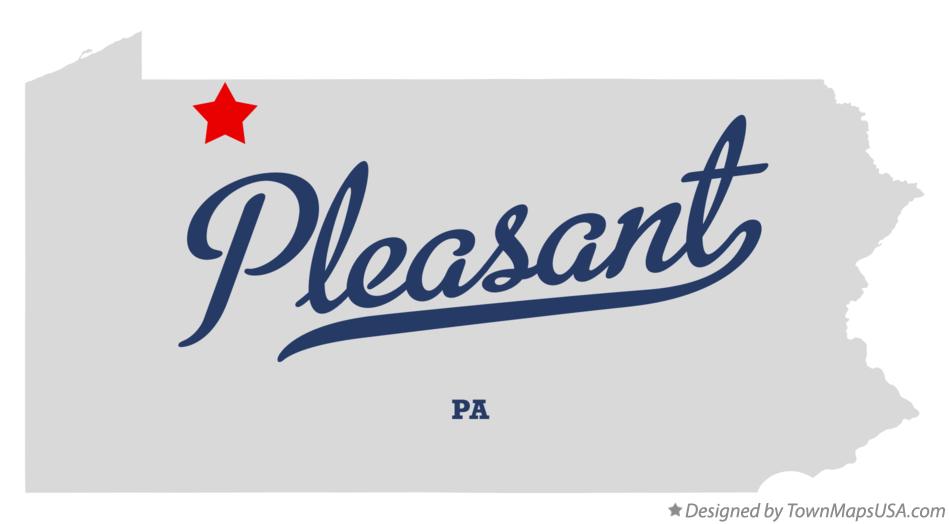 Map of Pleasant Pennsylvania PA