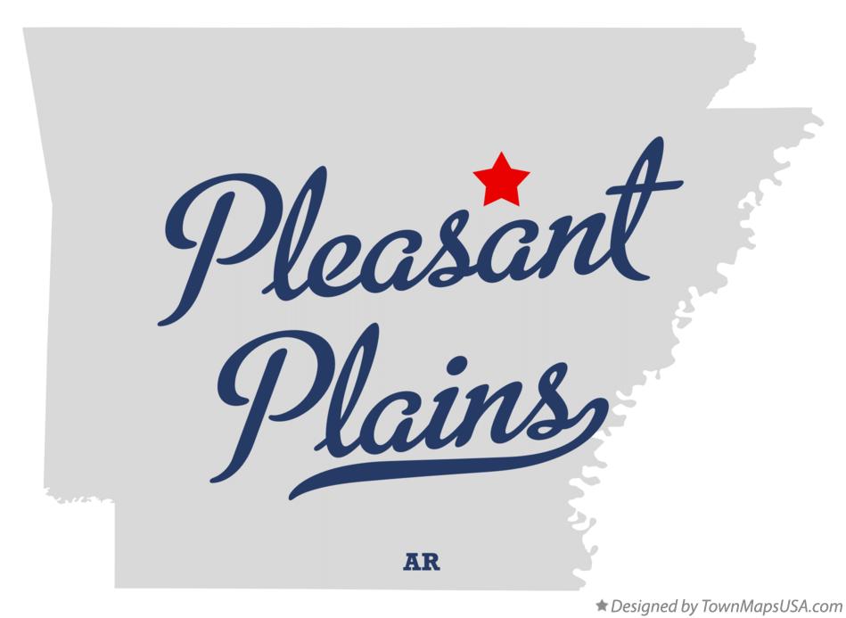 Map of Pleasant Plains Arkansas AR