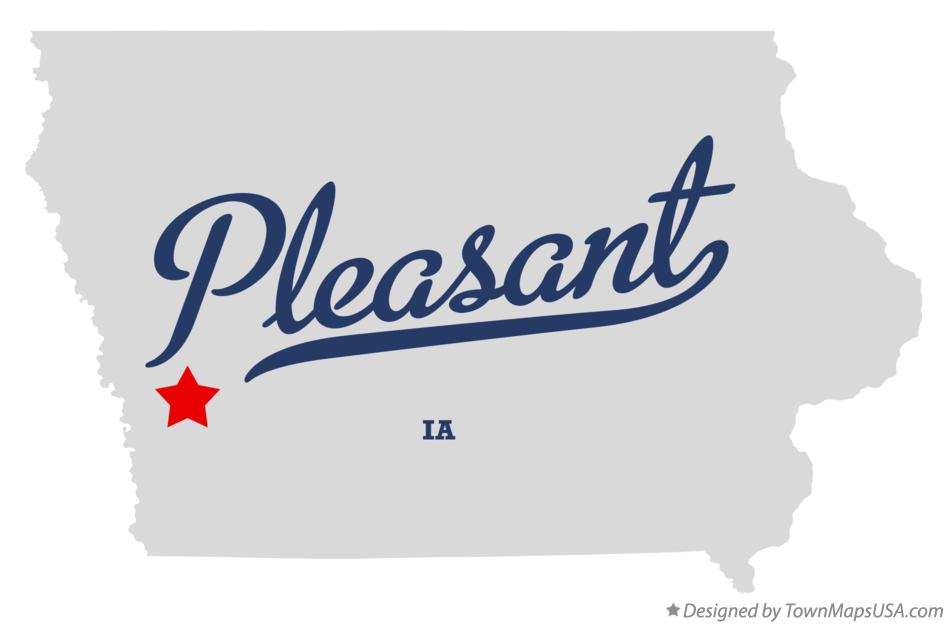 Map of Pleasant Iowa IA