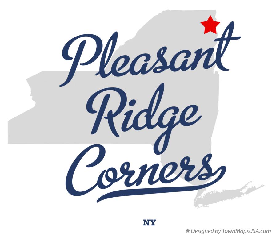 Map of Pleasant Ridge Corners New York NY