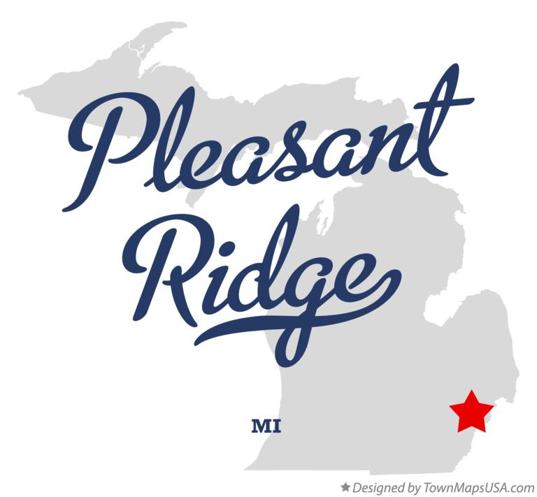 Map of Pleasant Ridge Michigan MI