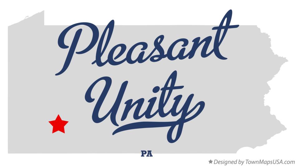 Map of Pleasant Unity Pennsylvania PA