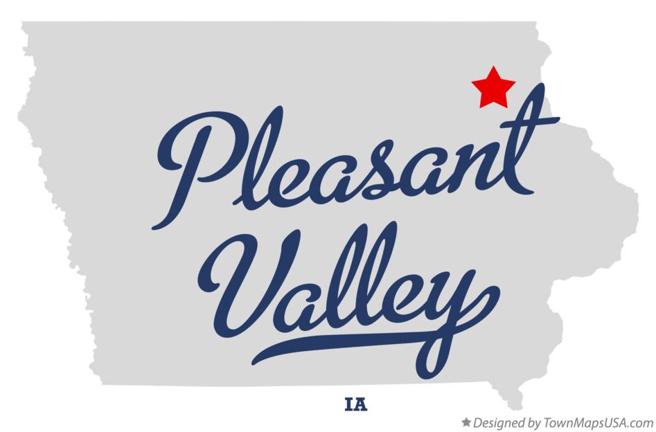 Map of Pleasant Valley Iowa IA
