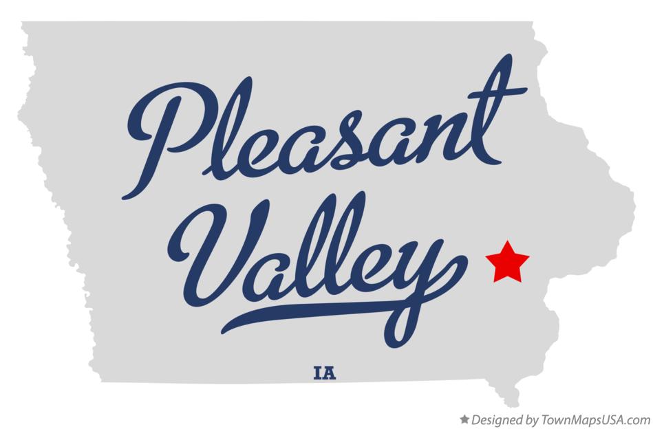 Map of Pleasant Valley Iowa IA