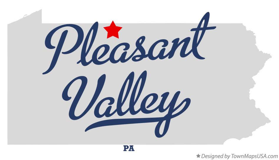 Map of Pleasant Valley Pennsylvania PA