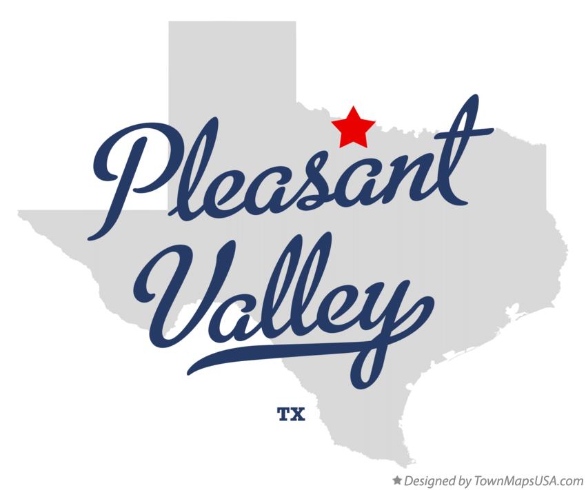 Map of Pleasant Valley Texas TX