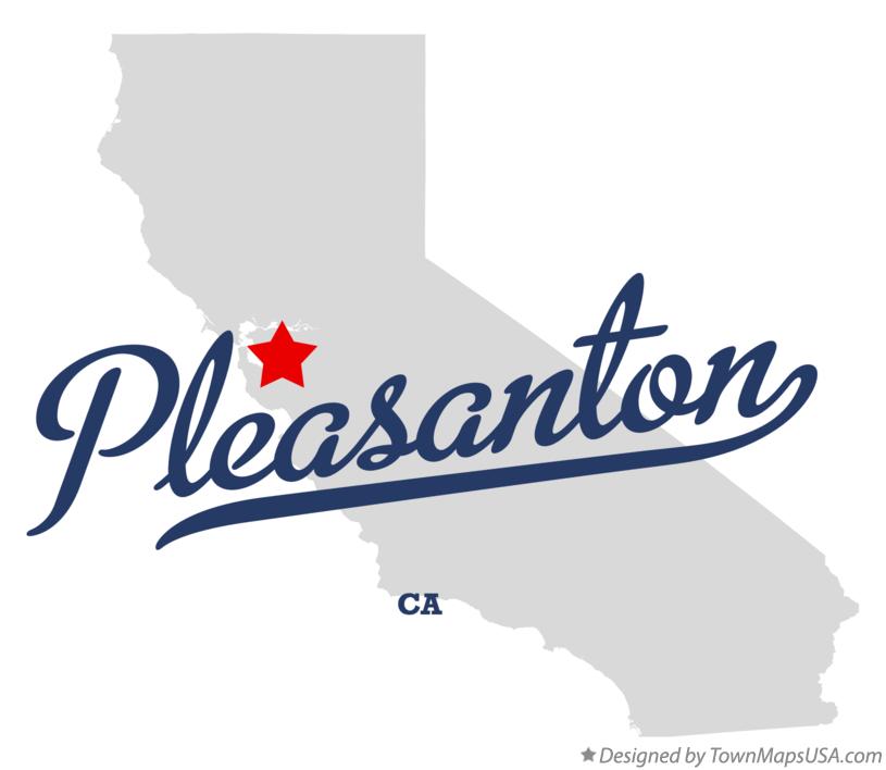 Map of Pleasanton California CA