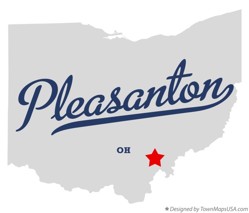 Map of Pleasanton Ohio OH