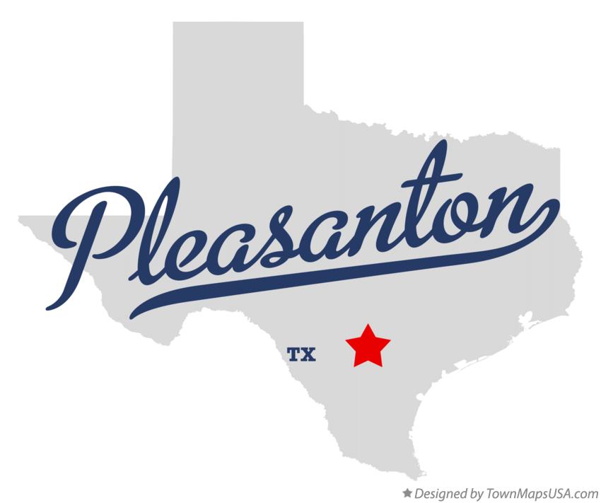 Map of Pleasanton Texas TX