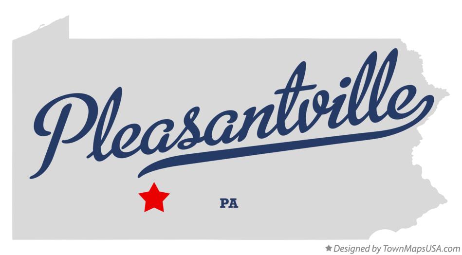 Map of Pleasantville Pennsylvania PA