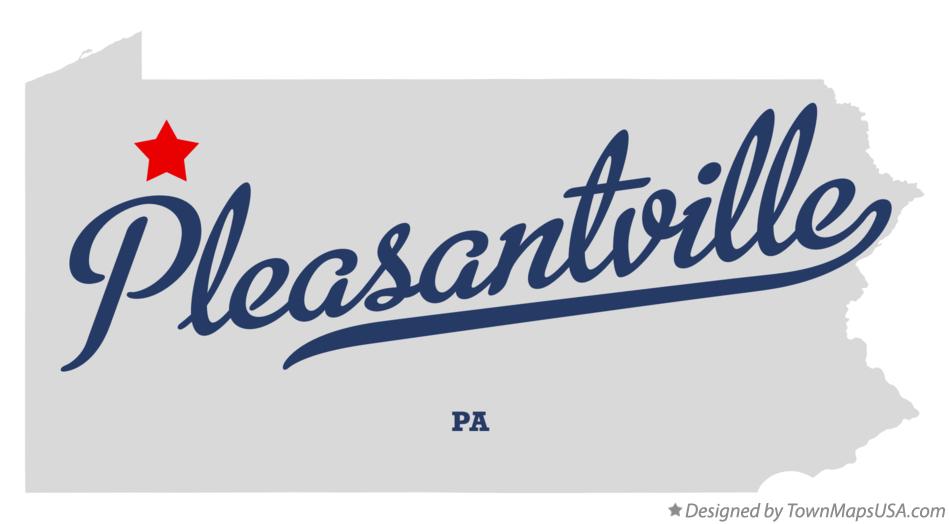 Map of Pleasantville Pennsylvania PA
