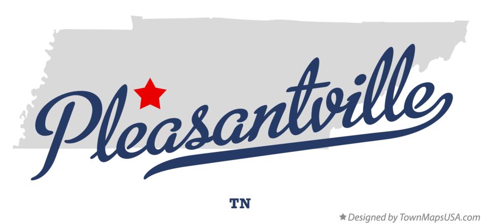 Map of Pleasantville Tennessee TN