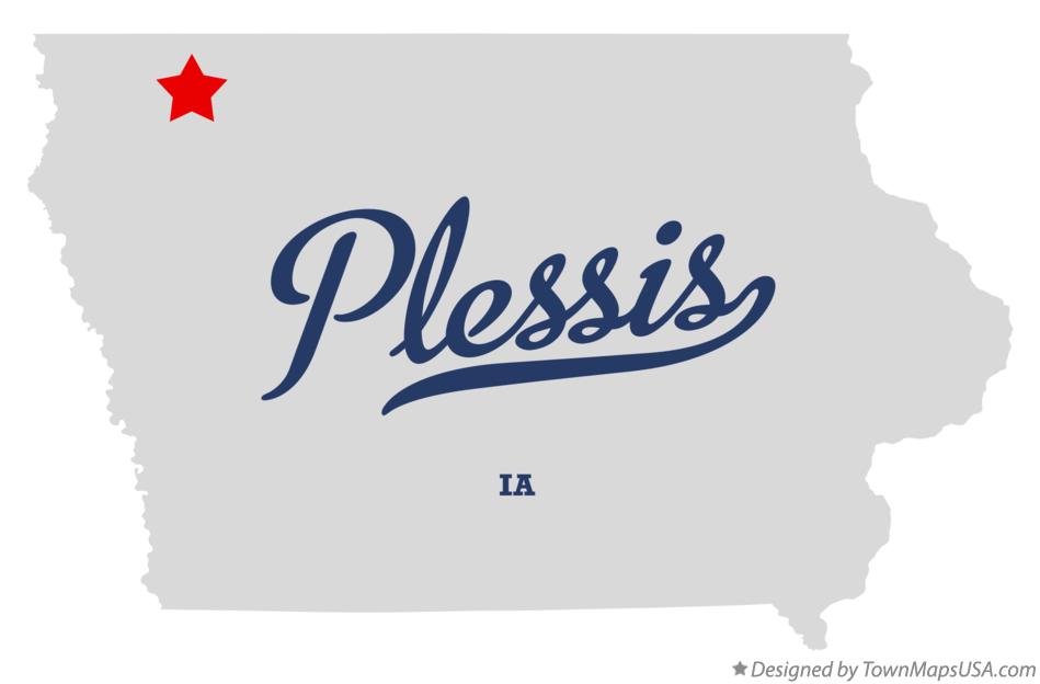 Map of Plessis Iowa IA