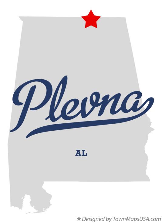 Map of Plevna Alabama AL