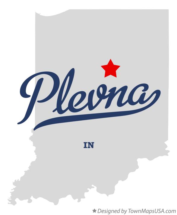 Map of Plevna Indiana IN