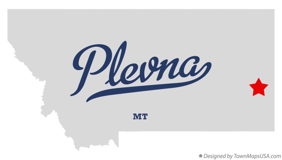 Map of Plevna Montana MT