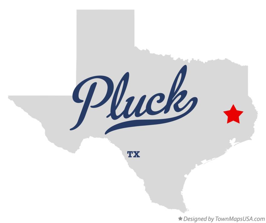 Map of Pluck Texas TX
