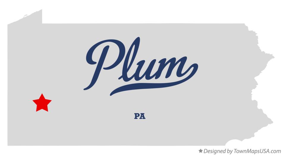 Map of Plum Pennsylvania PA