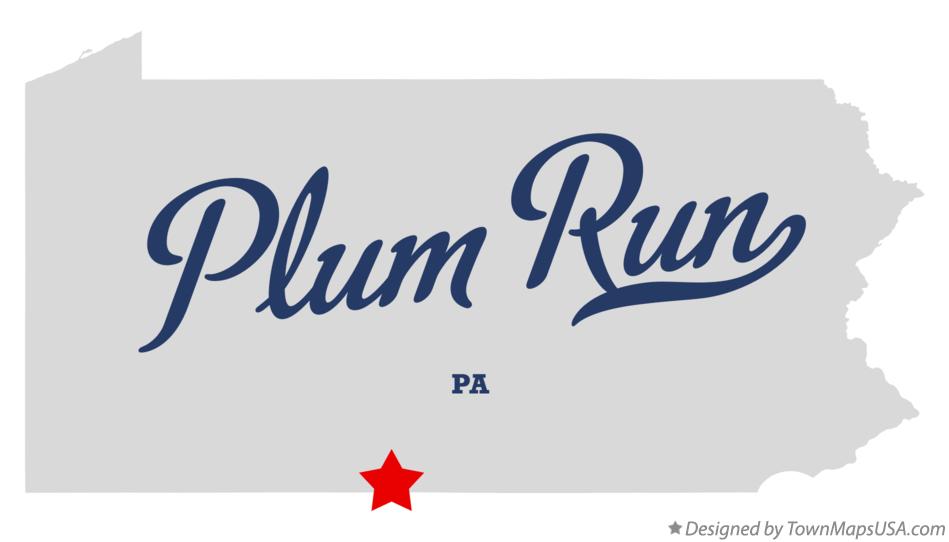 Map of Plum Run Pennsylvania PA