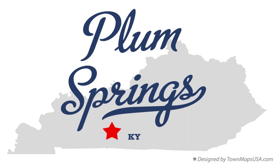 Map of Plum Springs Kentucky KY
