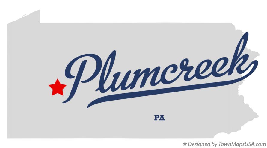 Map of Plumcreek Pennsylvania PA