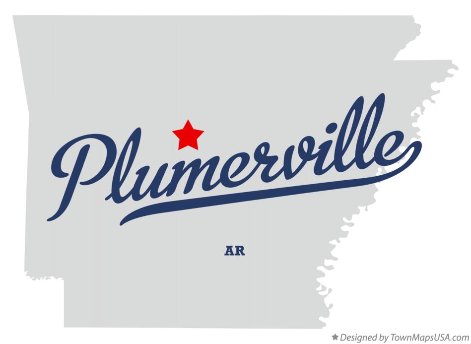 Map of Plumerville Arkansas AR