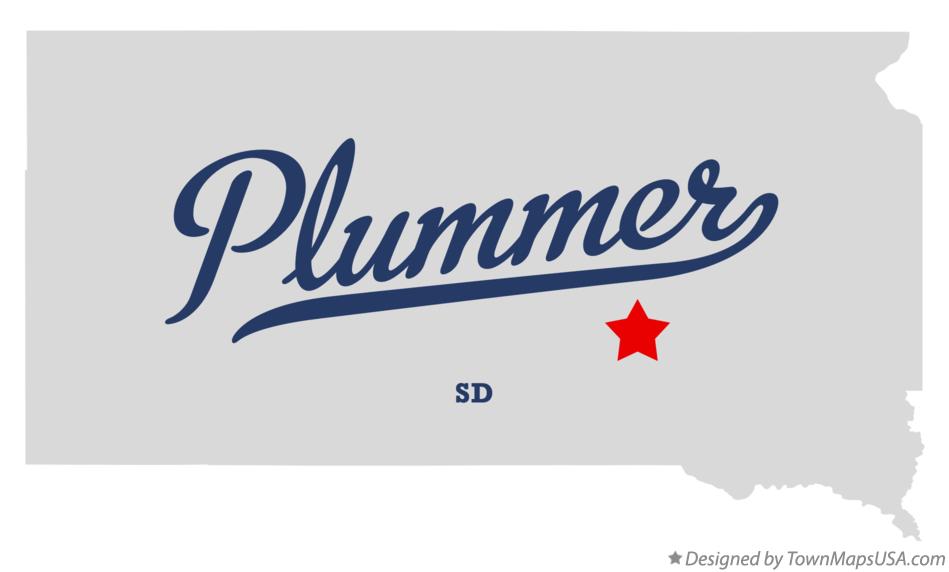 Map of Plummer South Dakota SD