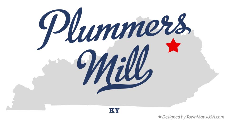 Map of Plummers Mill Kentucky KY