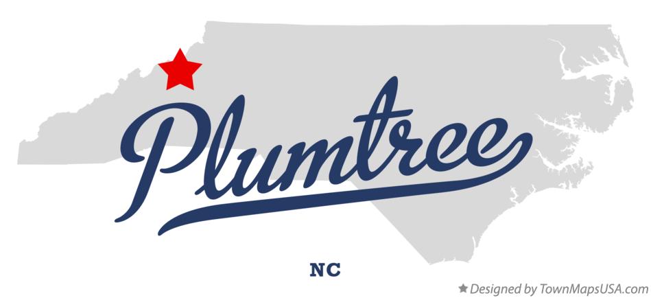 Map of Plumtree North Carolina NC