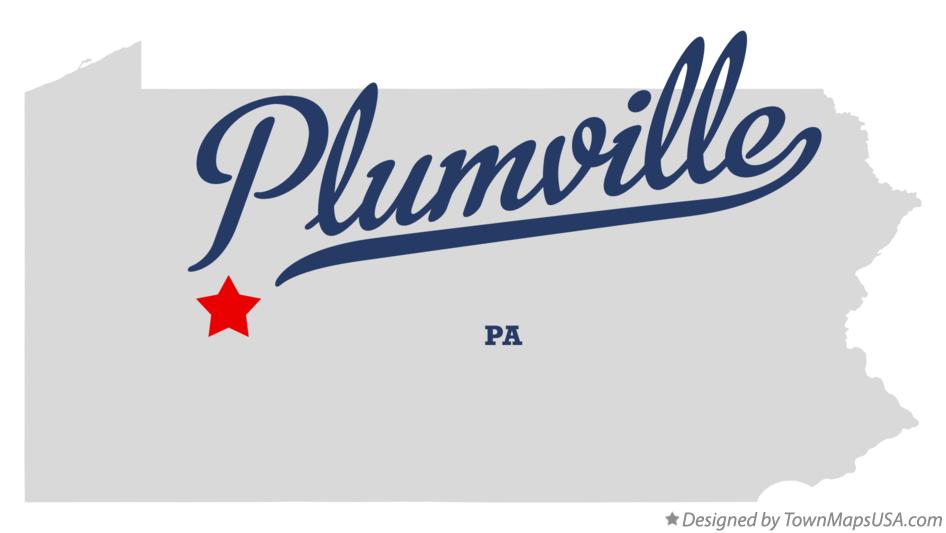 Map of Plumville Pennsylvania PA