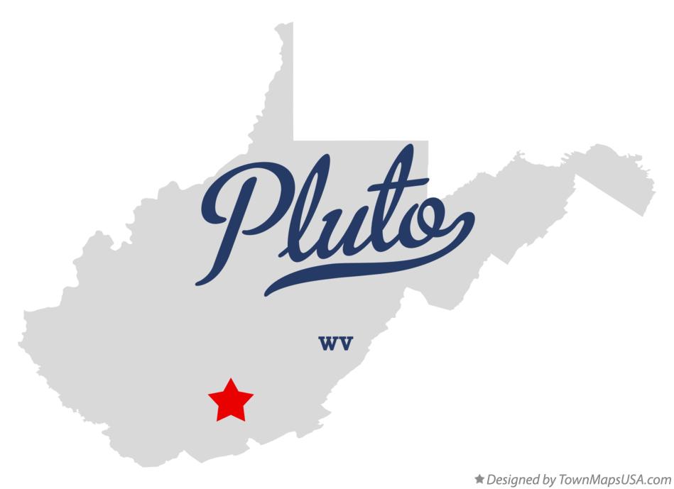 Map of Pluto West Virginia WV