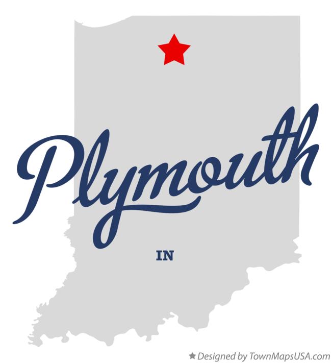 Map of Plymouth Indiana IN