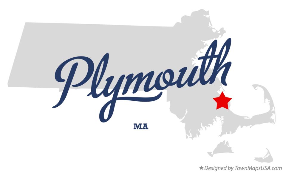 Map of Plymouth Massachusetts MA