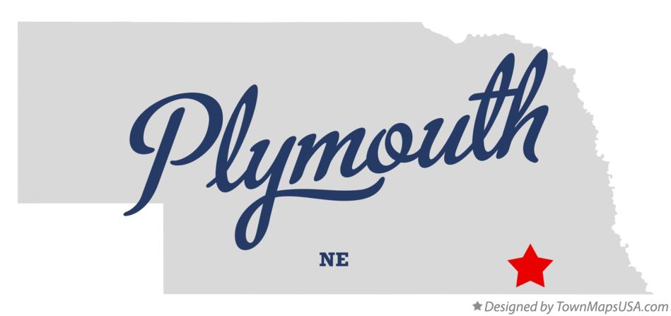 Map of Plymouth Nebraska NE