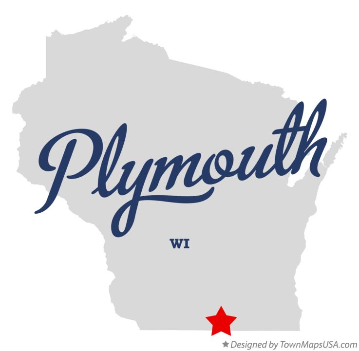 Map of Plymouth Wisconsin WI
