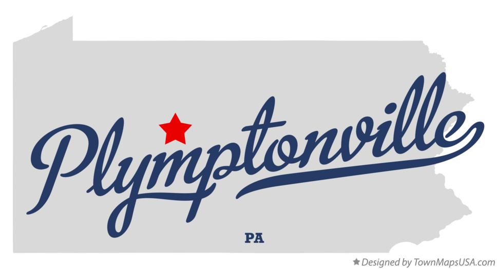 Map of Plymptonville Pennsylvania PA