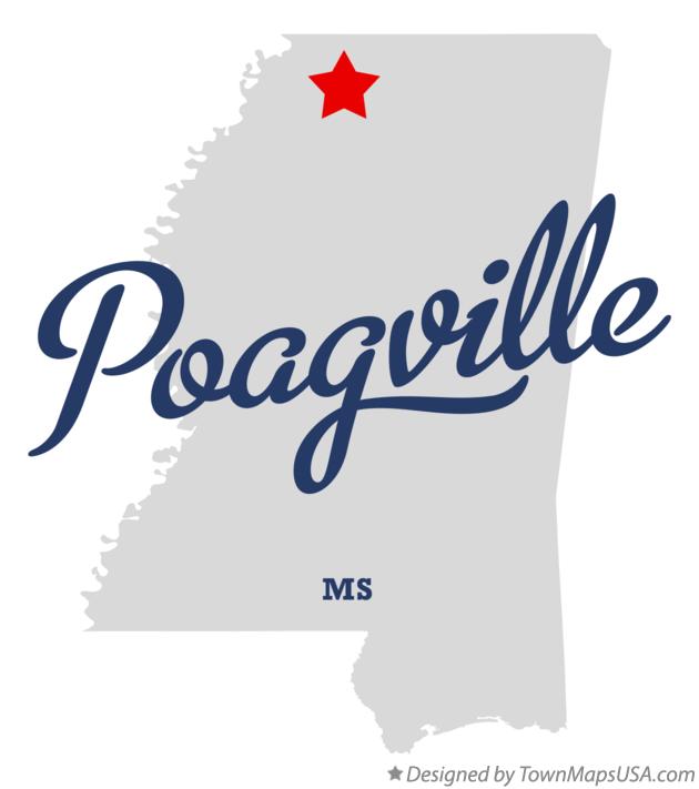 Map of Poagville Mississippi MS