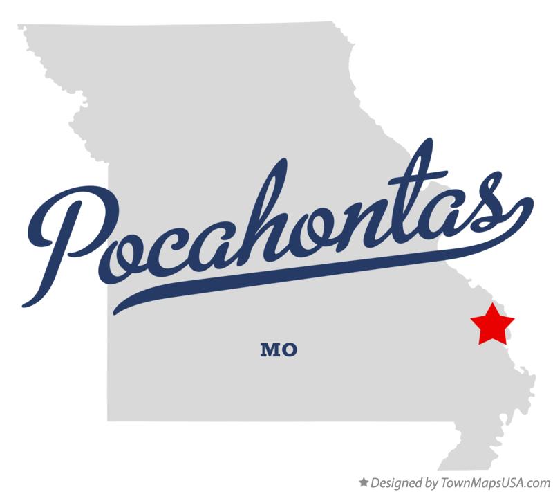 Map of Pocahontas Missouri MO