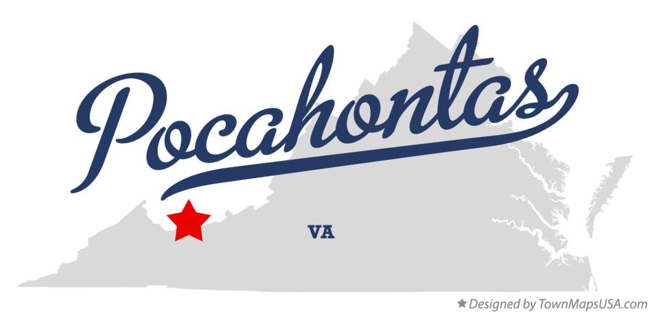 Map of Pocahontas Virginia VA