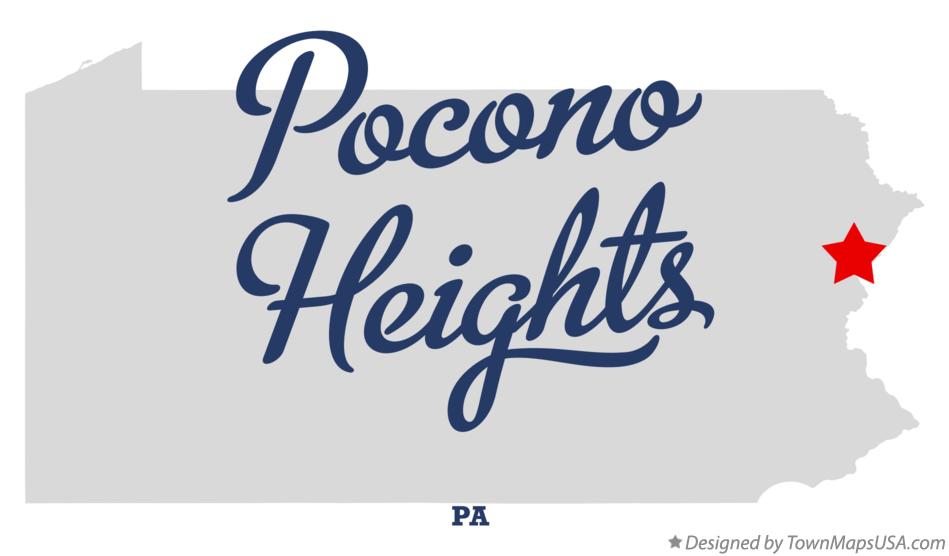 Map of Pocono Heights Pennsylvania PA