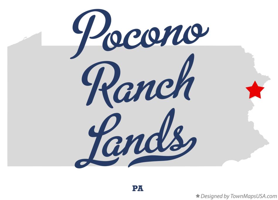 Map of Pocono Ranch Lands Pennsylvania PA