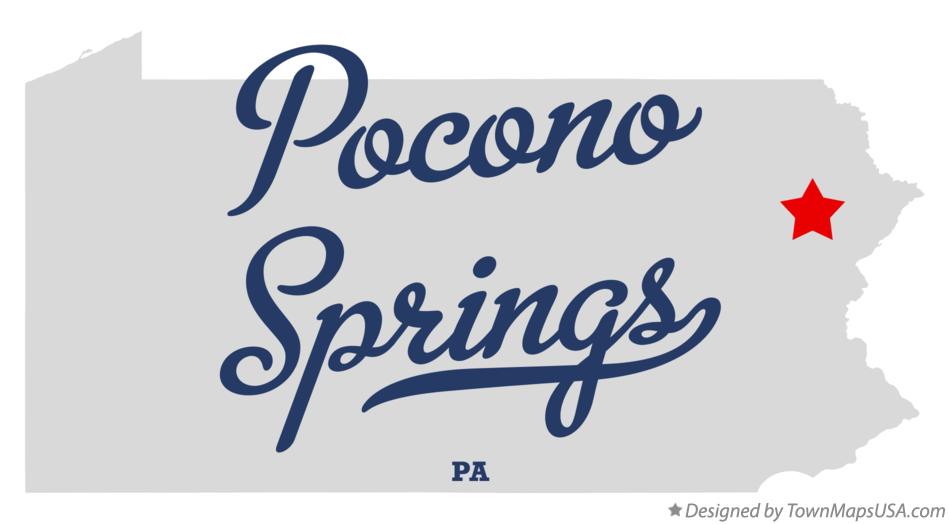 Map of Pocono Springs Pennsylvania PA