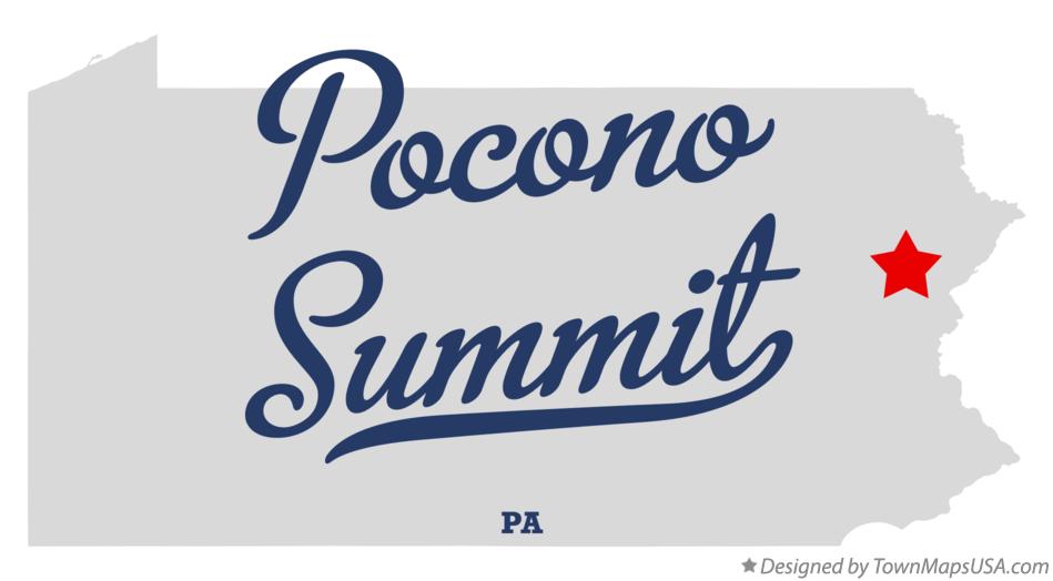 Map of Pocono Summit Pennsylvania PA