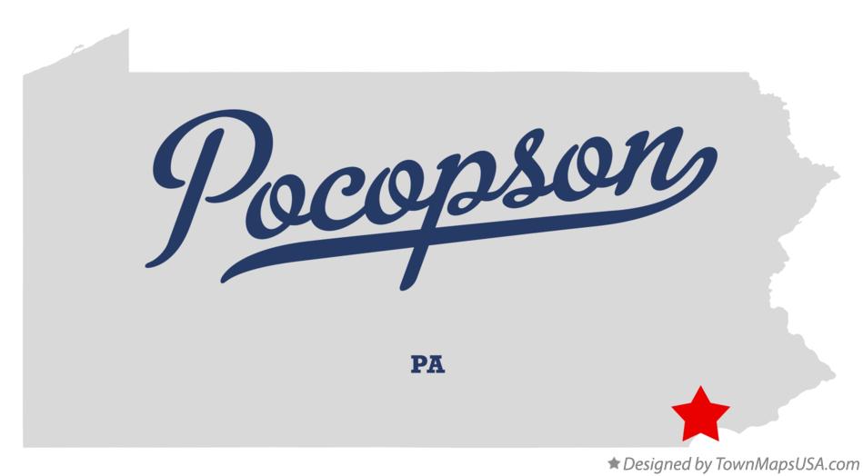 Map of Pocopson Pennsylvania PA